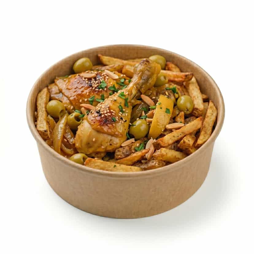 Tajine de poulet frites Tajine de poulet frites