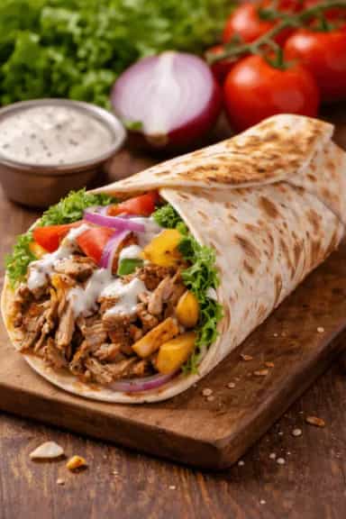 shawarma normal avec frites shawarma normal avec frites