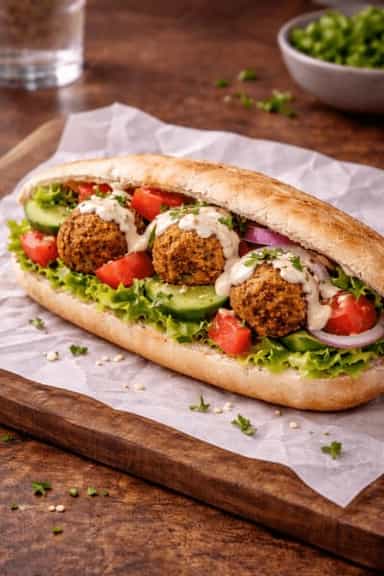Sandwich Falafel Sandwich Falafel